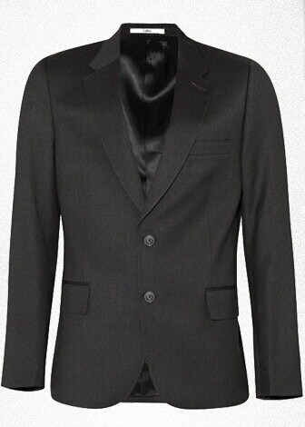 男士短款修身黑色西服定制